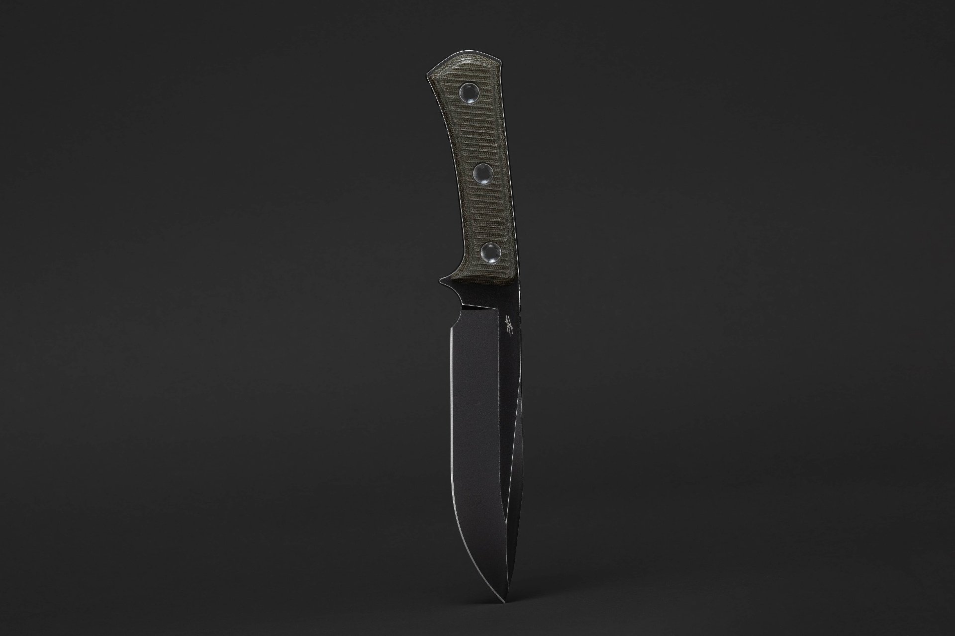 TRC knife detail view 3 showing handle ergonomics and material