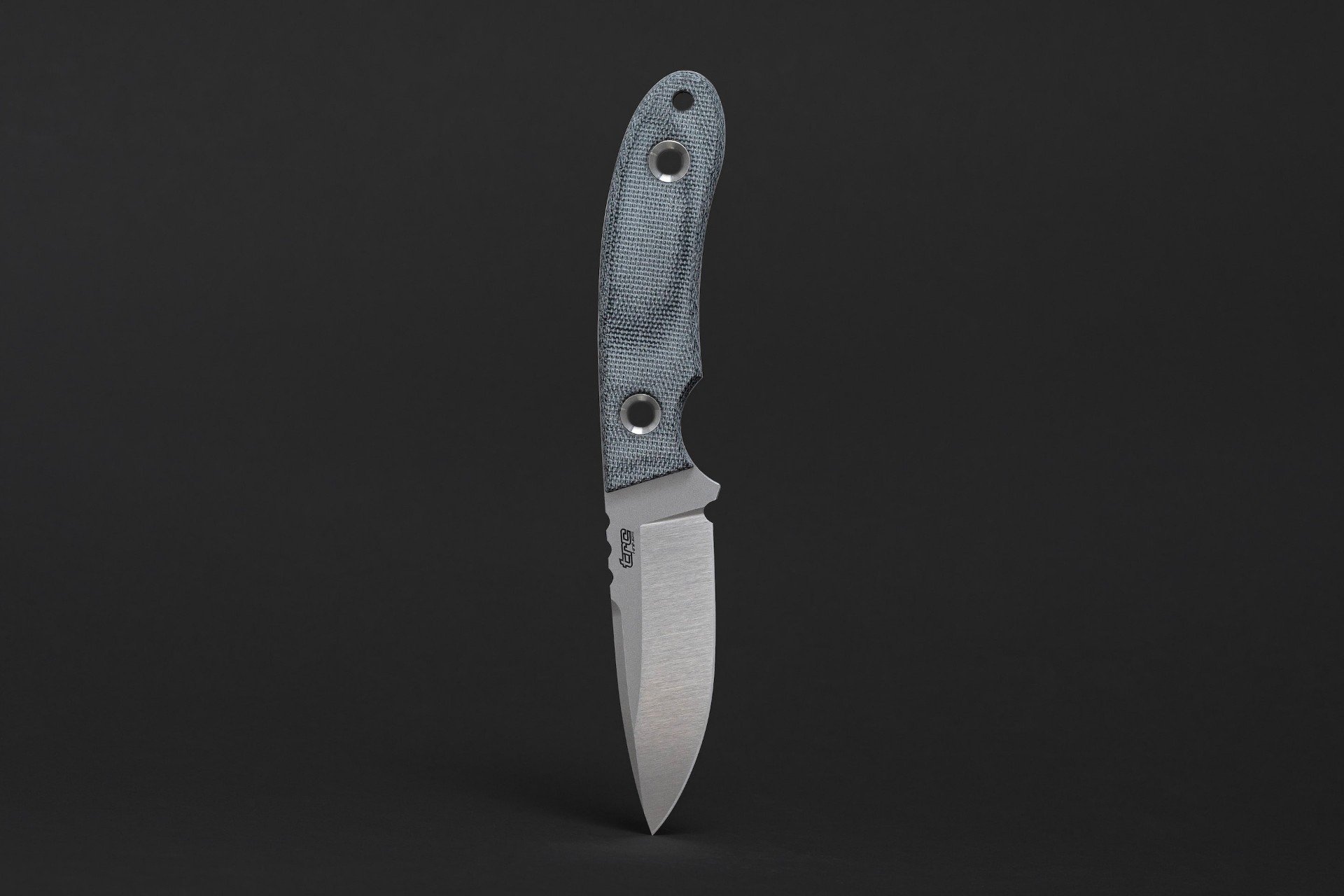 KOSMOS EDC - RWL-34 steel blade with Black Canvas Micarta handle, 85mm blade length