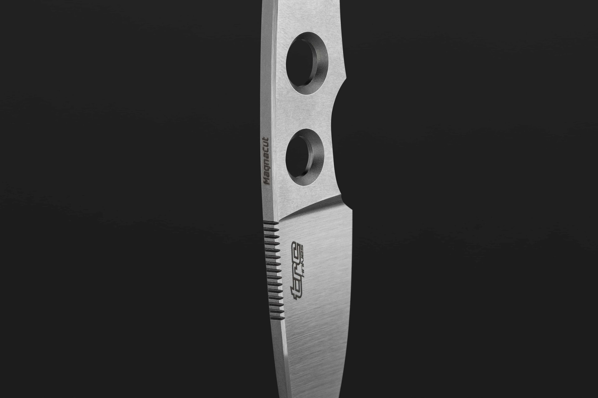 TRC knife detail view 4 showing top view and blade geometry