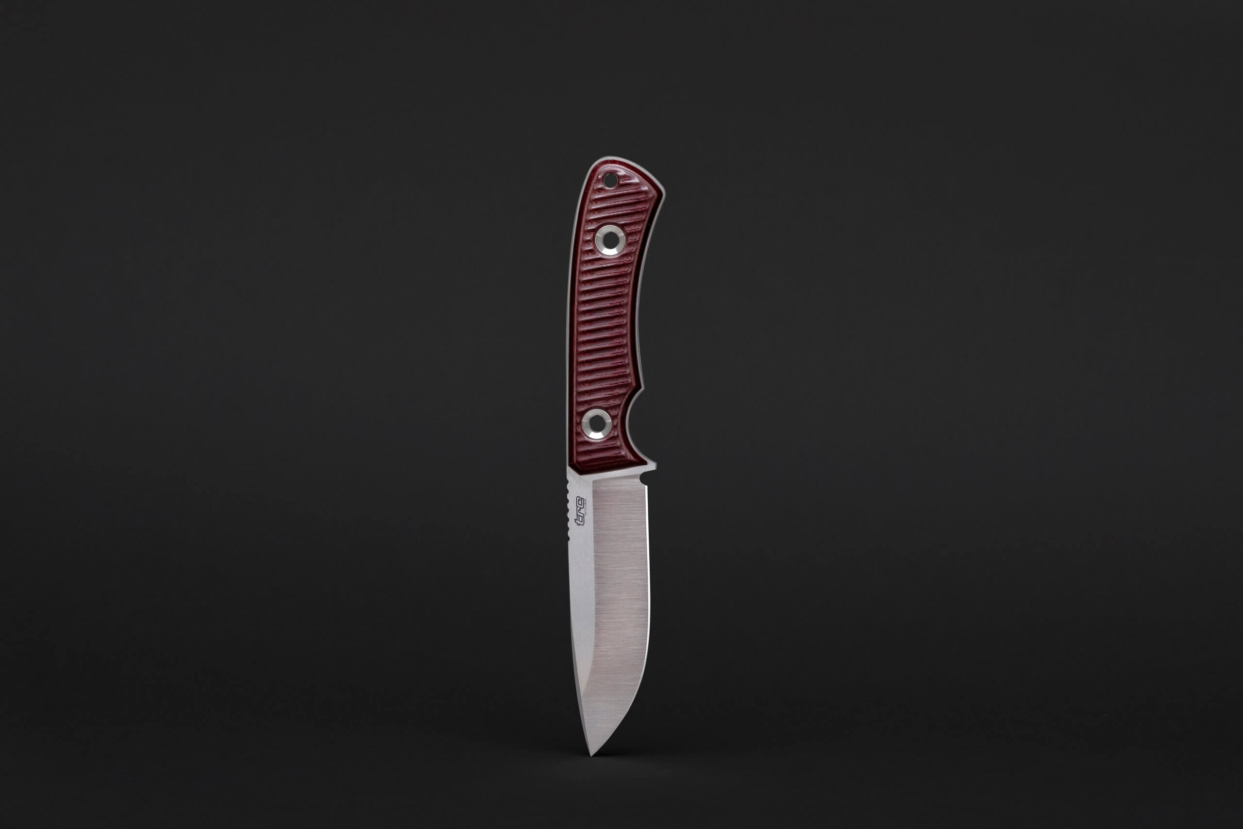 POLHEIM 15 ANNIVERSARY - RWL-34 steel blade with Maroon Micarta handle, 100mm blade length