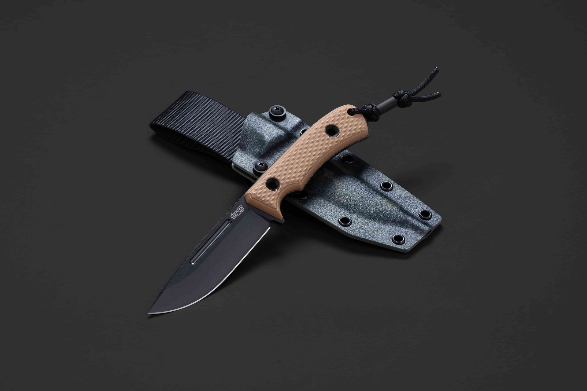 TRC knife detail view 5 showing sheath and carry system