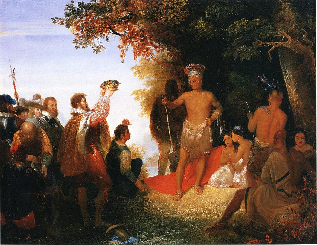 The Coronation of Powhatan by John Gadsby Chapman