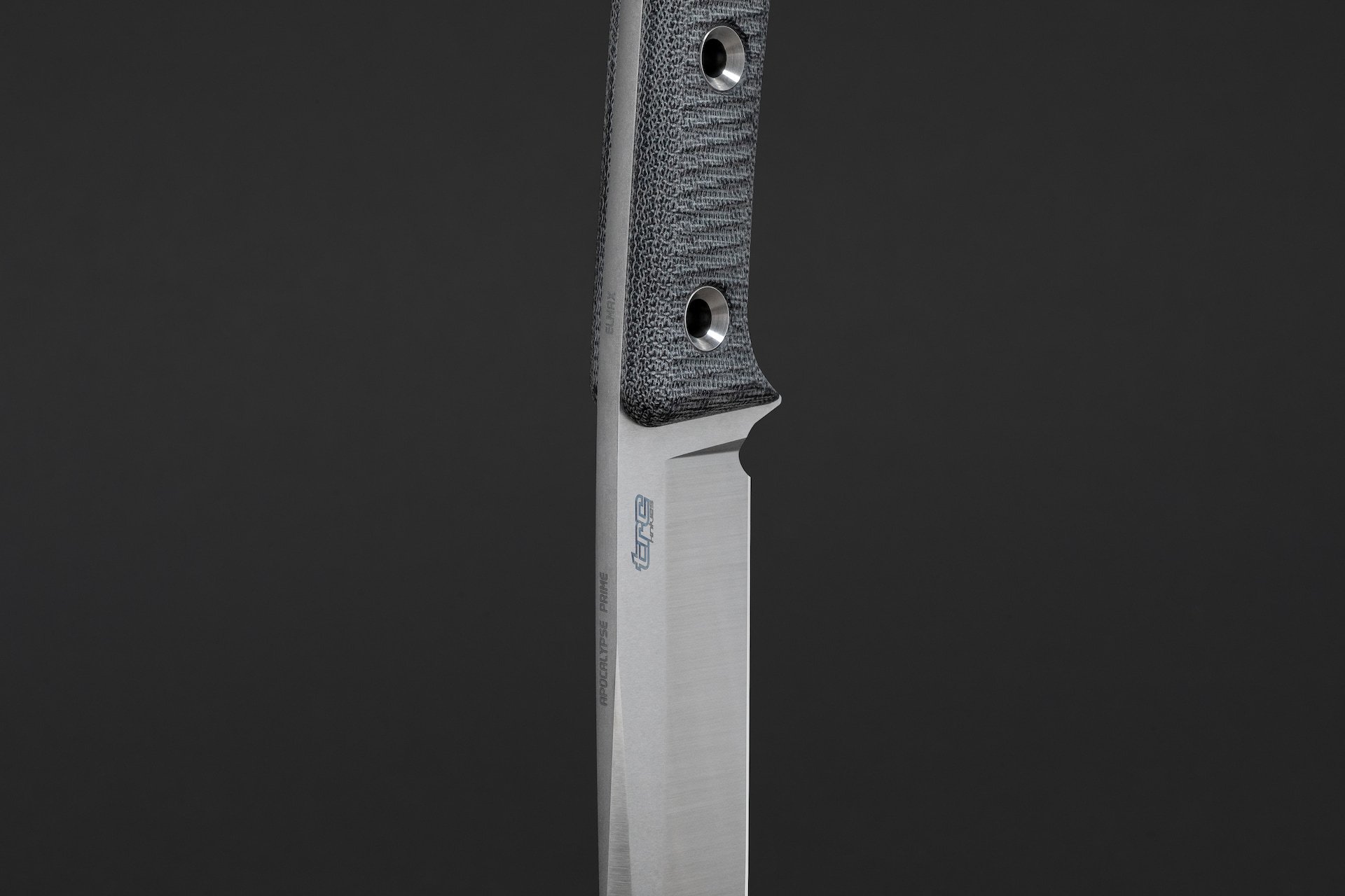 TRC knife detail view 3 showing handle ergonomics and material