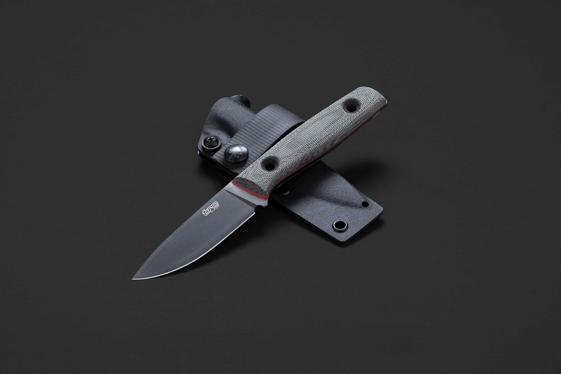 TRC knife detail view 5 showing sheath and carry system