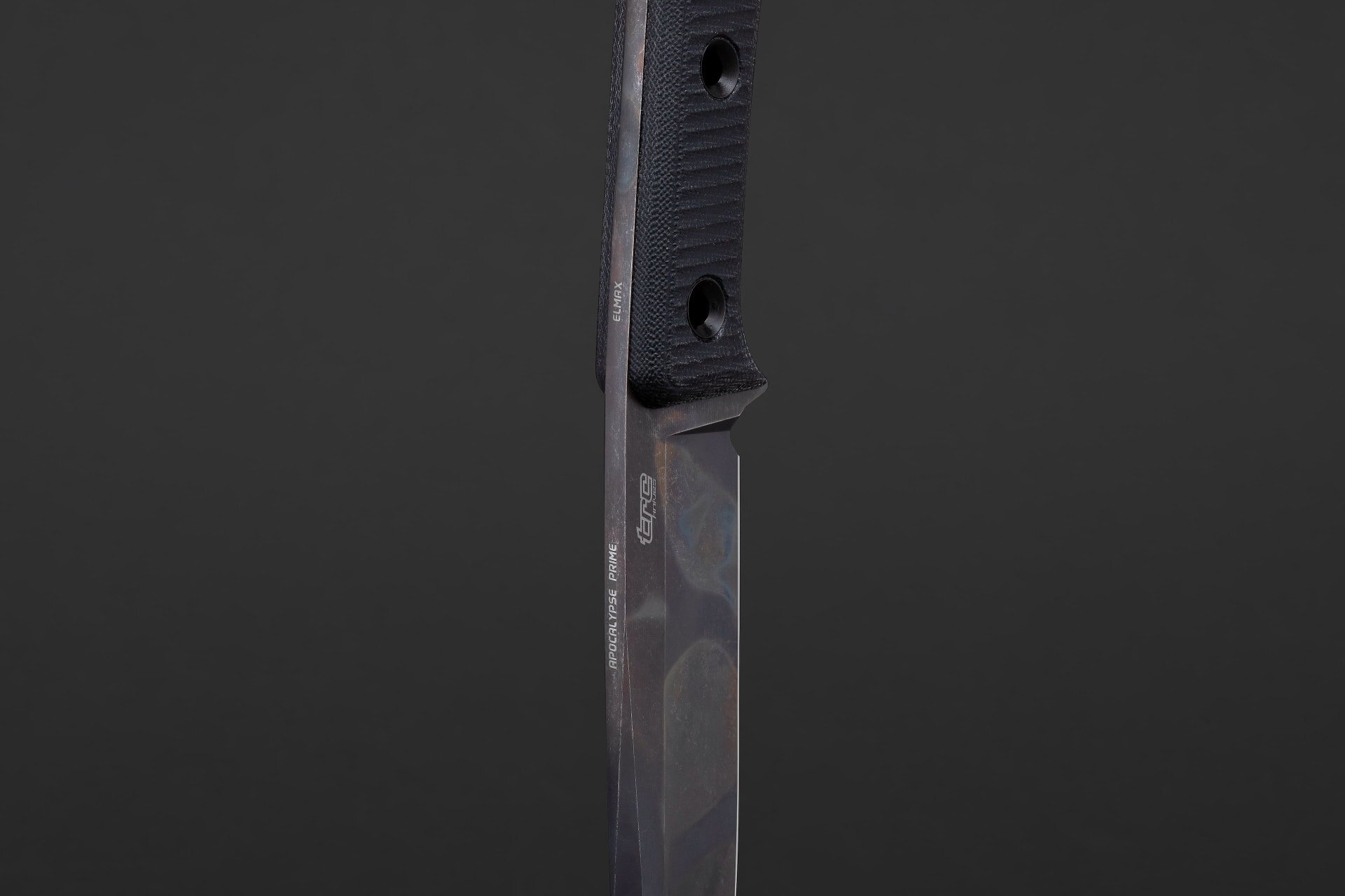 TRC knife detail view 3 showing handle ergonomics and material
